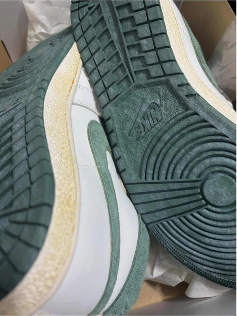 Air Jordan x A Ma Maniére Men's High-Top Sneakers in White & Green Suede MiB